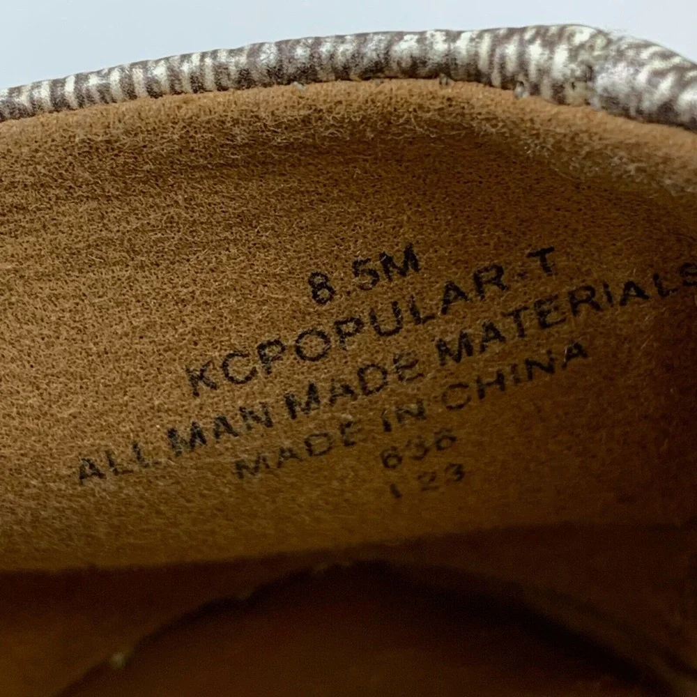 Calvin Klein Womens KC Popular Espadrille Natural Monogram Slip-On Shoes Sz 8.5M